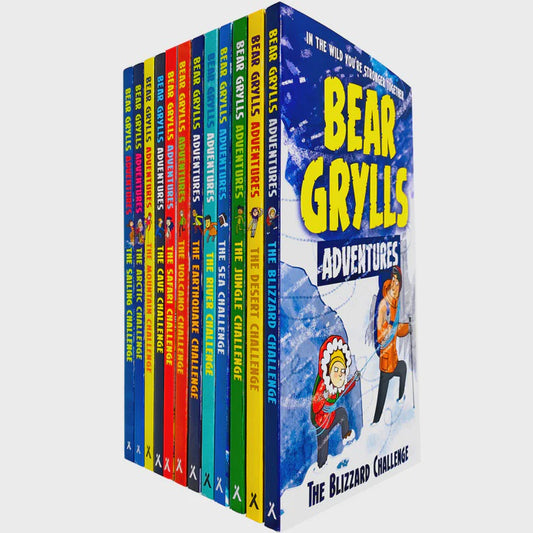 Bear Grylls The Complete Adventures Collection 12 Books Set (Blizzard, Desert challenge) by Bear Grylls