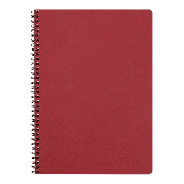 A4 Spiral Lined Red Notebook