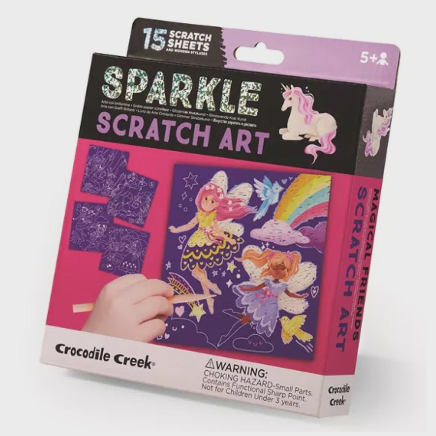 Crocodile Creek Sparkle Scratch Art Magical Friends