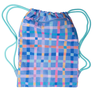Spencil Big Drawstring Bag - Pastel Plaid