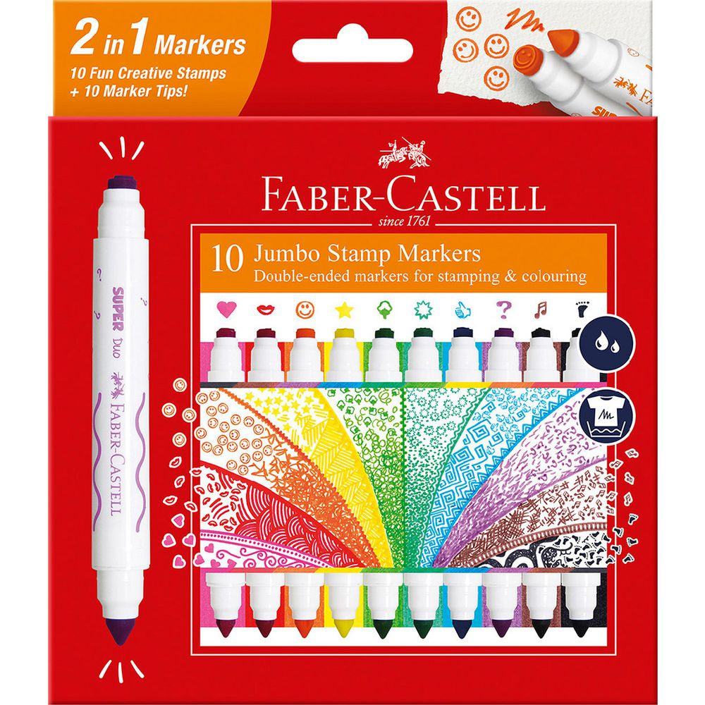 Faber-Castell Double-Ended Stamp Markers 10p