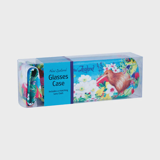 Glasses Case Kiwi Flower Blue
