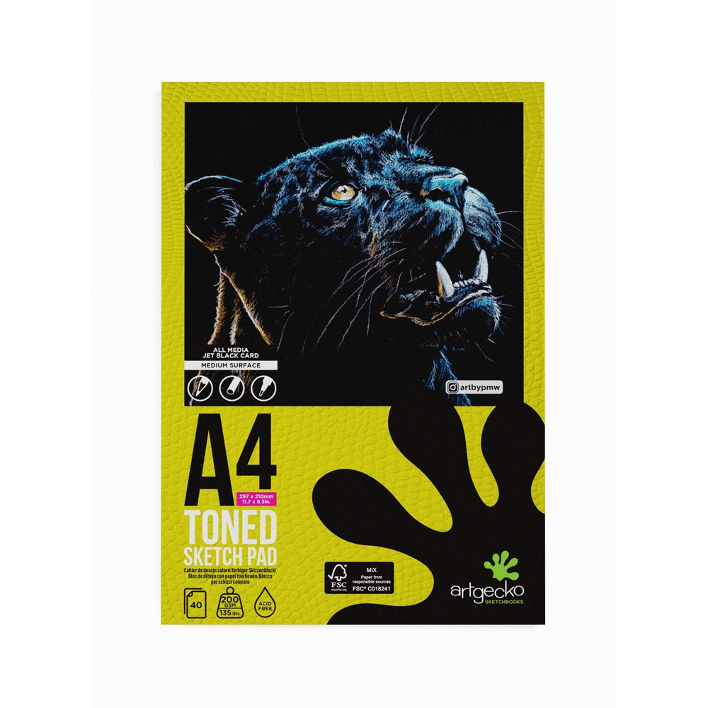 Artgeko Toned Sketch Pad Black 40 Sheets