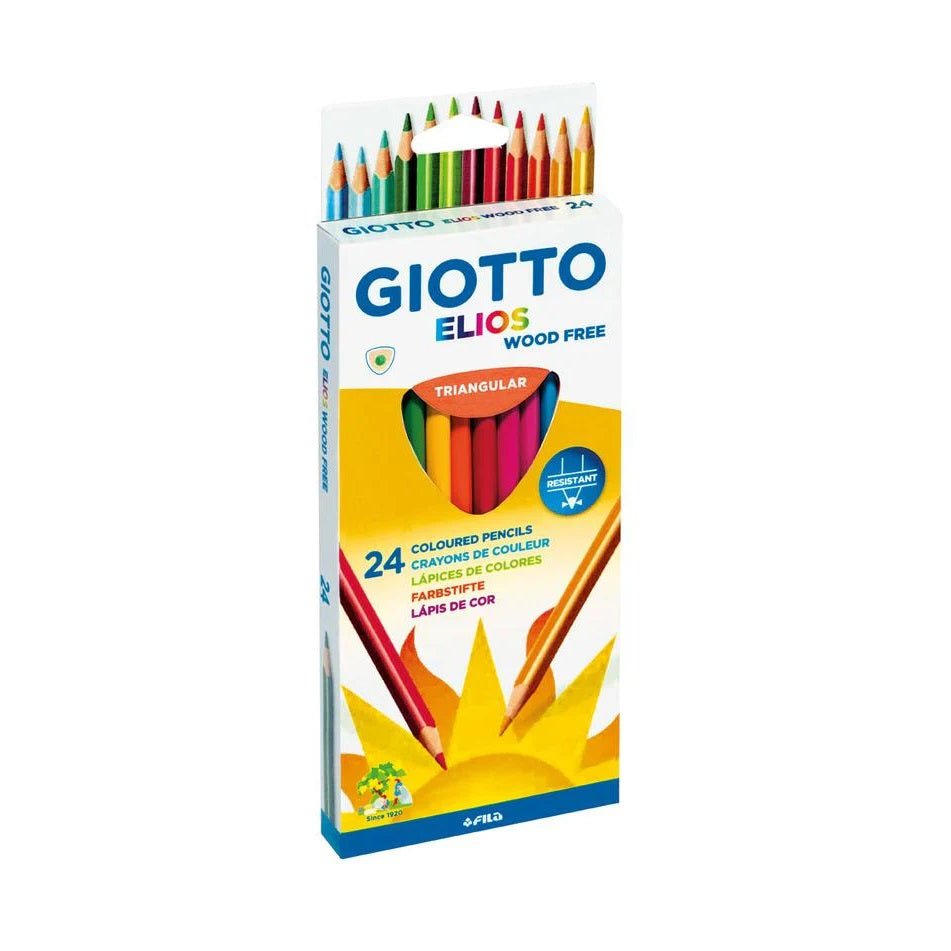 Giotto Elios Wood Free Pencil Tri 24 Pce