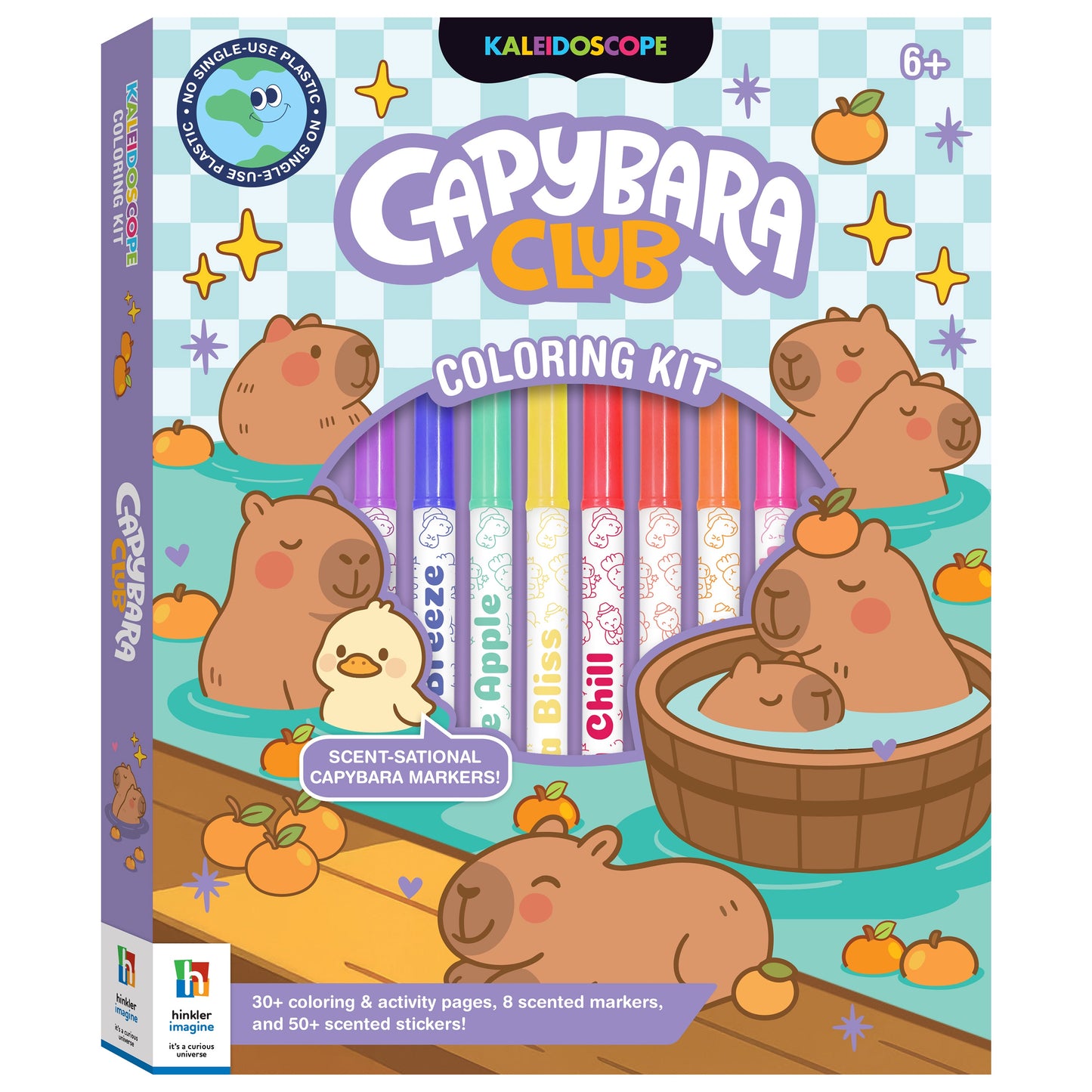 Kaleidoscope Colouring Capybara Club Cafe