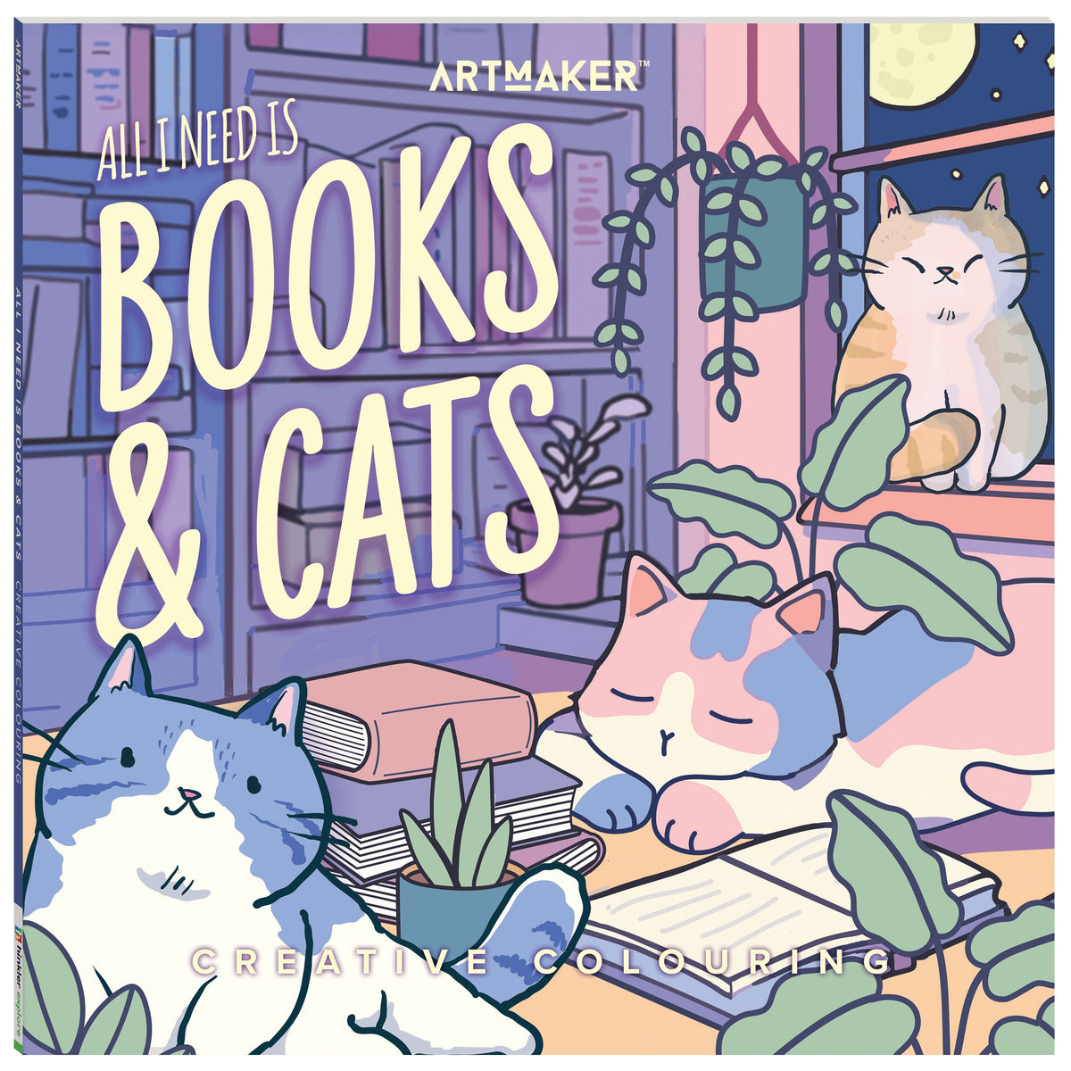 Art Maker Creative Colouring: All I Need Is Books & Cats