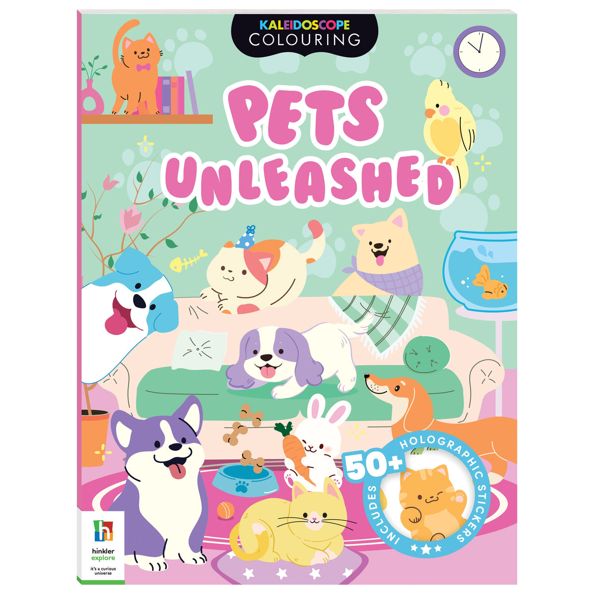 Kaleidoscope Sticker Colouring: Pets Unleashed