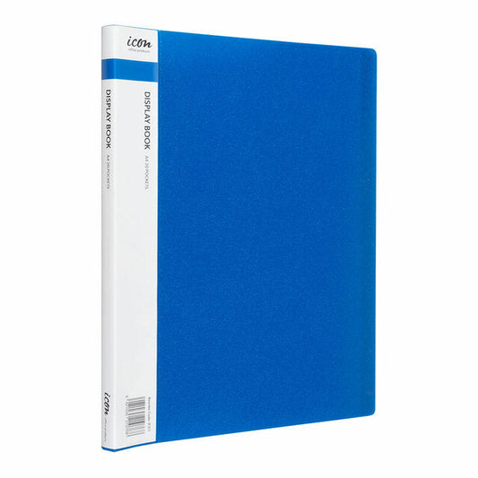 Icon Display Book A4 20 Pckt Blue