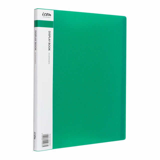 Okin Display Book A4 20 Pckt Green