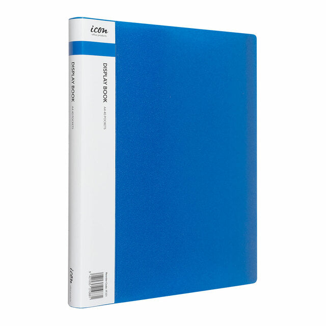 Icon Display Book A4 40 Pckt Blue