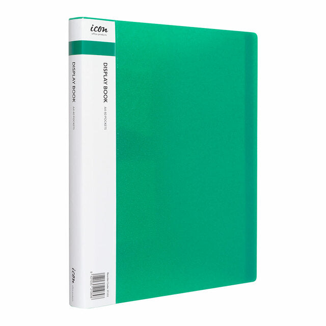 Icon Display Book A4 40 Pckt Green