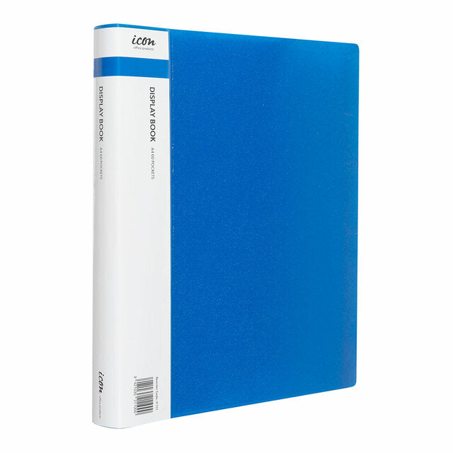 Icon Display Book A4 60 Pockets Blue