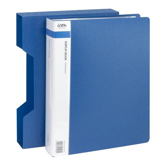 Icon Display Book A4 80 Pocket Blue