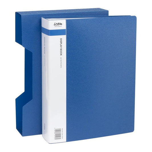 Icon A4 Display Book 100 Pocket Blue