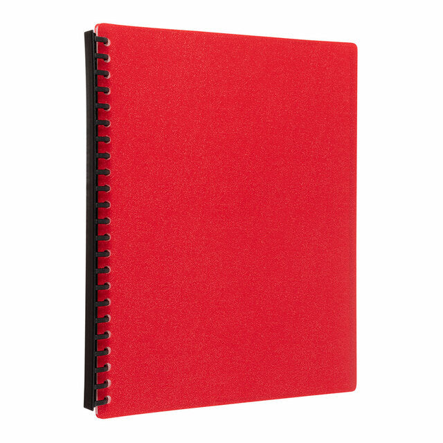 Icon Refillable Display Book 20 Pckt Red