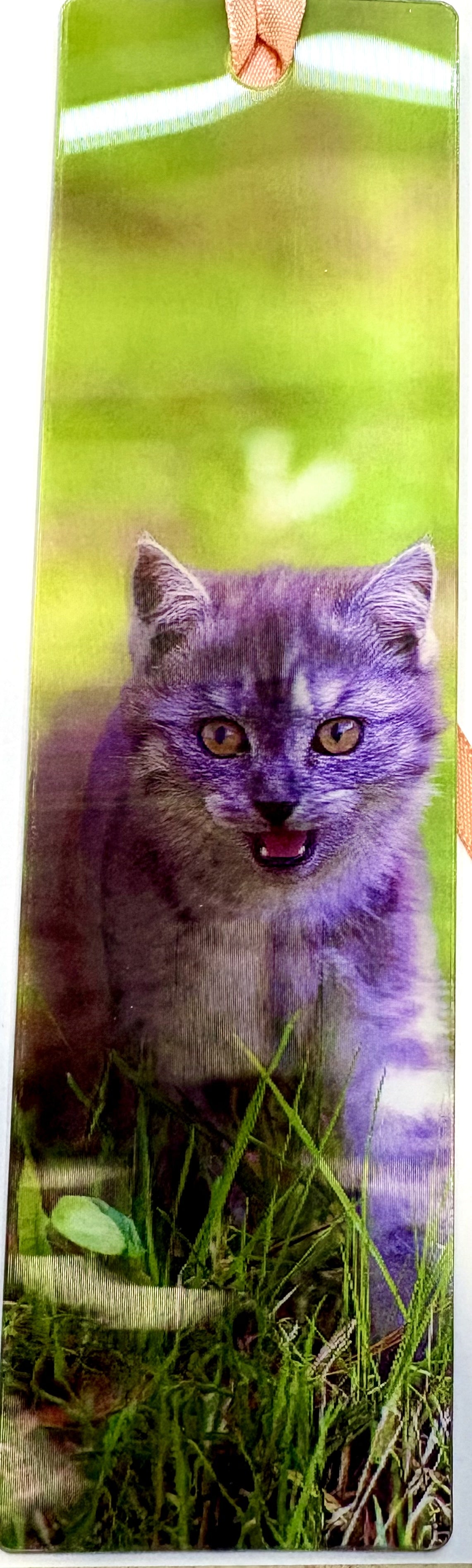 3D Bookmark - Grey Kitten