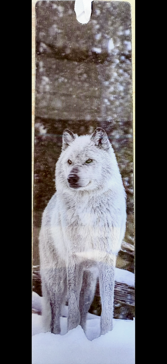 3D Bookmark - Artic Wolf
