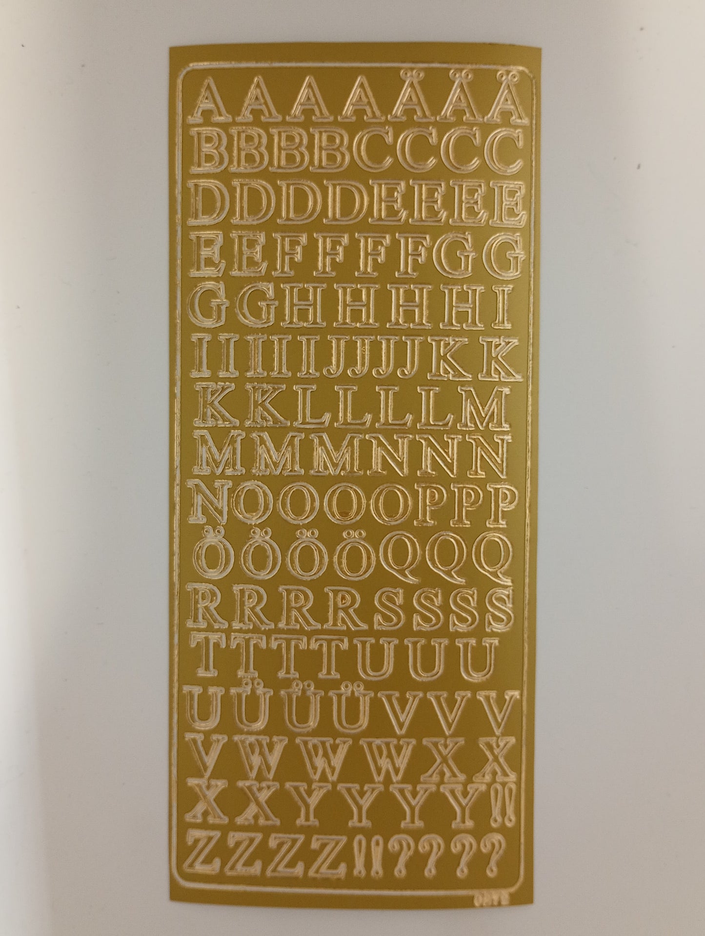 Abc Upper Serif Stickers Gold #PC0272G