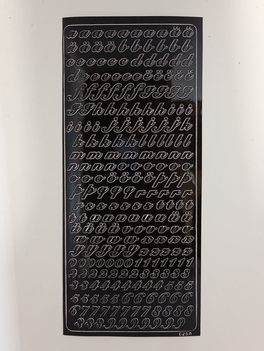 Abc Lower Script Sm Stickers Black #PC0290BK