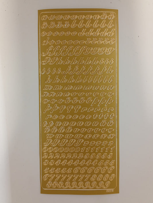 Abc Lower Script Sm Stickers Gold #PC0290G