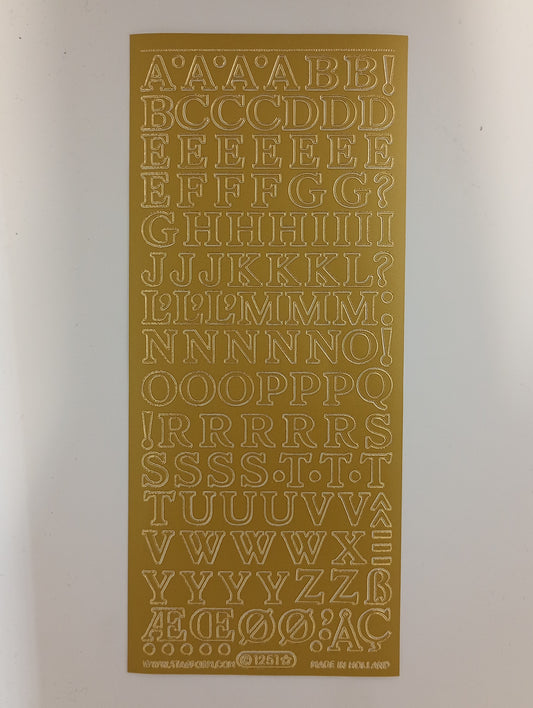 Abc Serif Stickers Gold #PC1251G