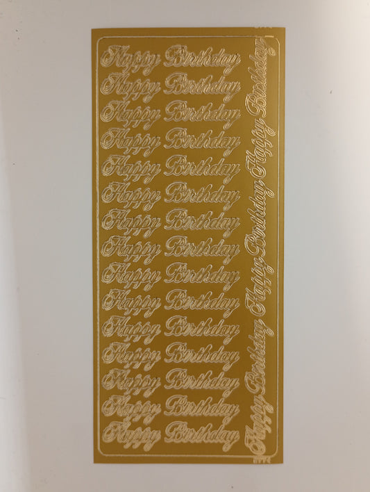 Happy Birthday Separate Gold #PC2774G