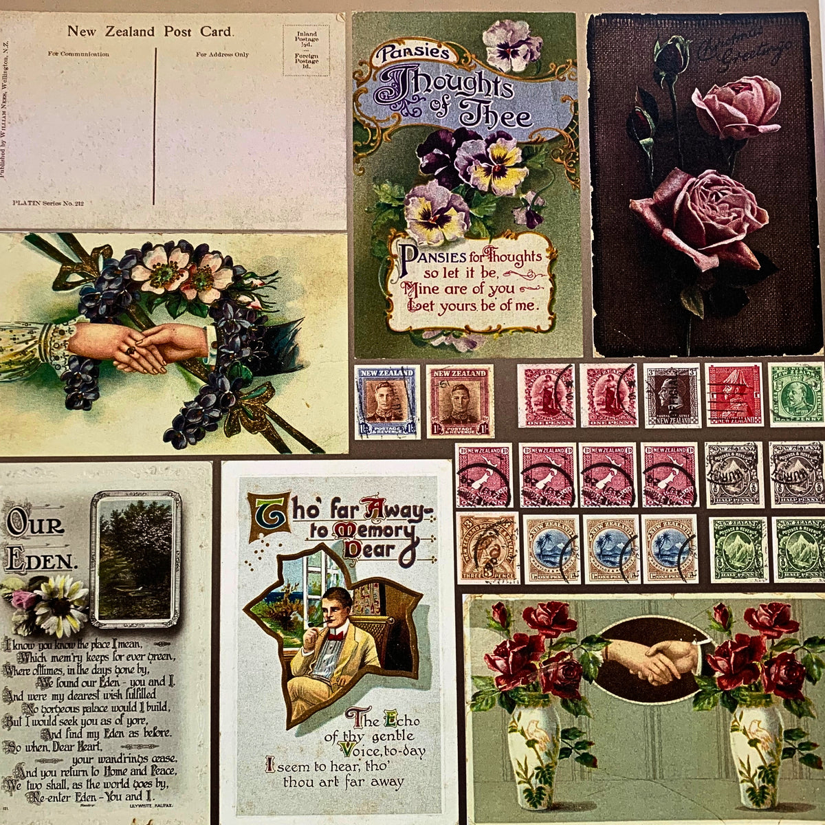 12X12 Paper Vintage Postcards Pv13017 Db