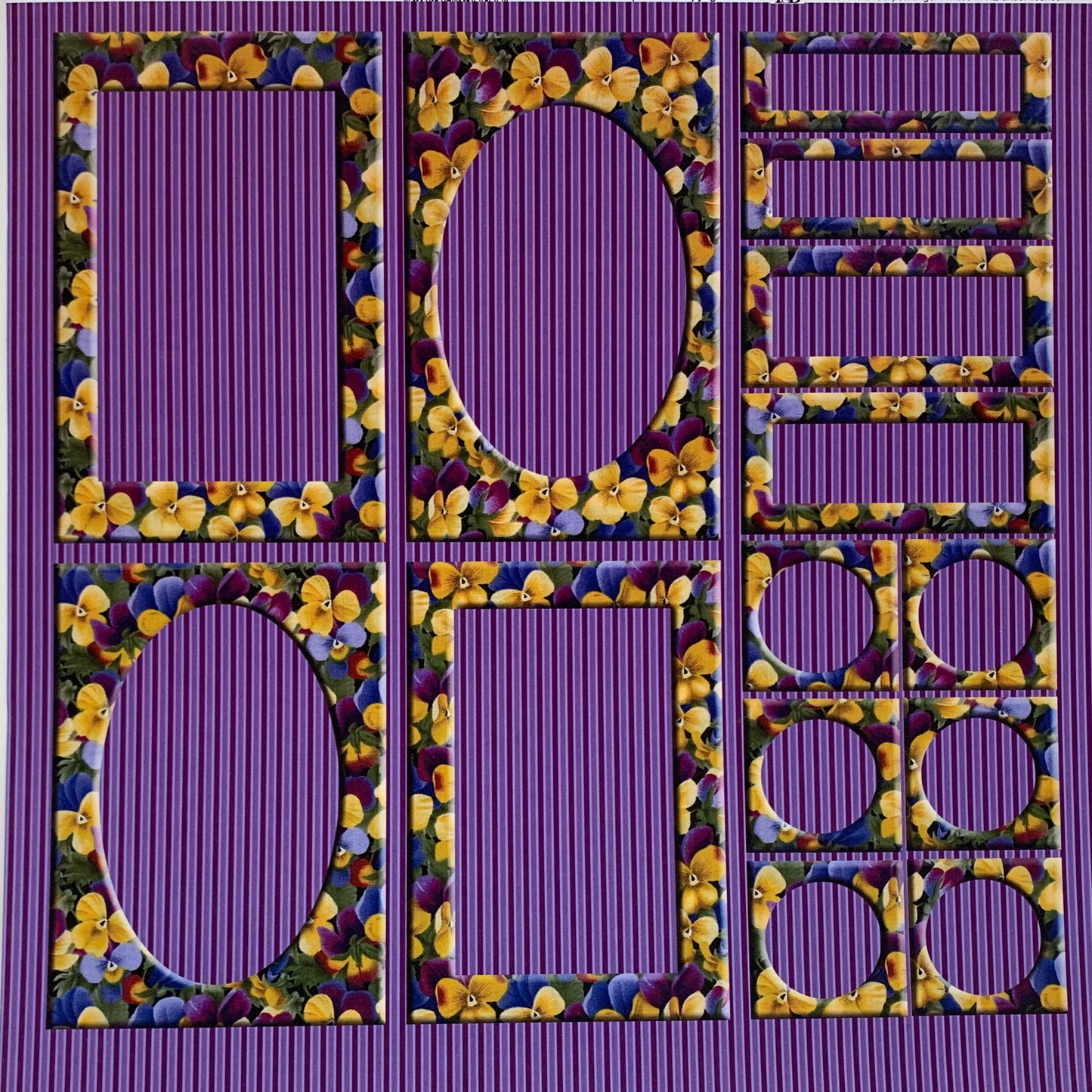 12X12 Paper Pansy Frames Pv10353