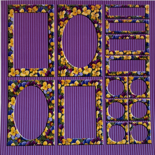 12X12 Paper Pansy Frames Pv10353