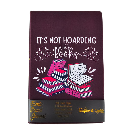 Journal Fabric Bound Lined - It's Not Hoarding If It's Books