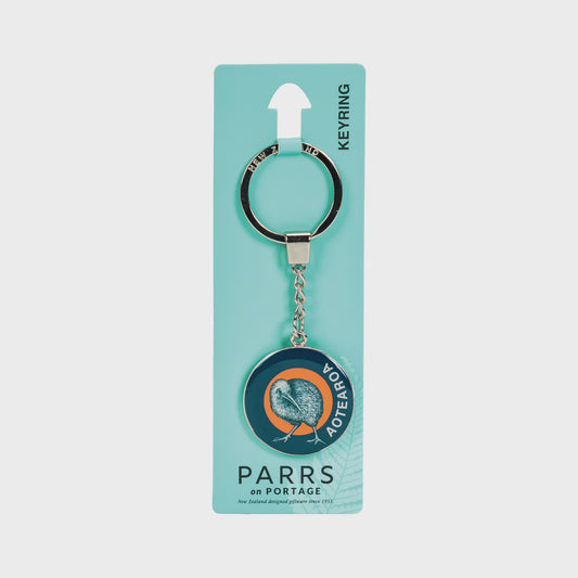 Keyring Kiwi in Circle with Aotearoa