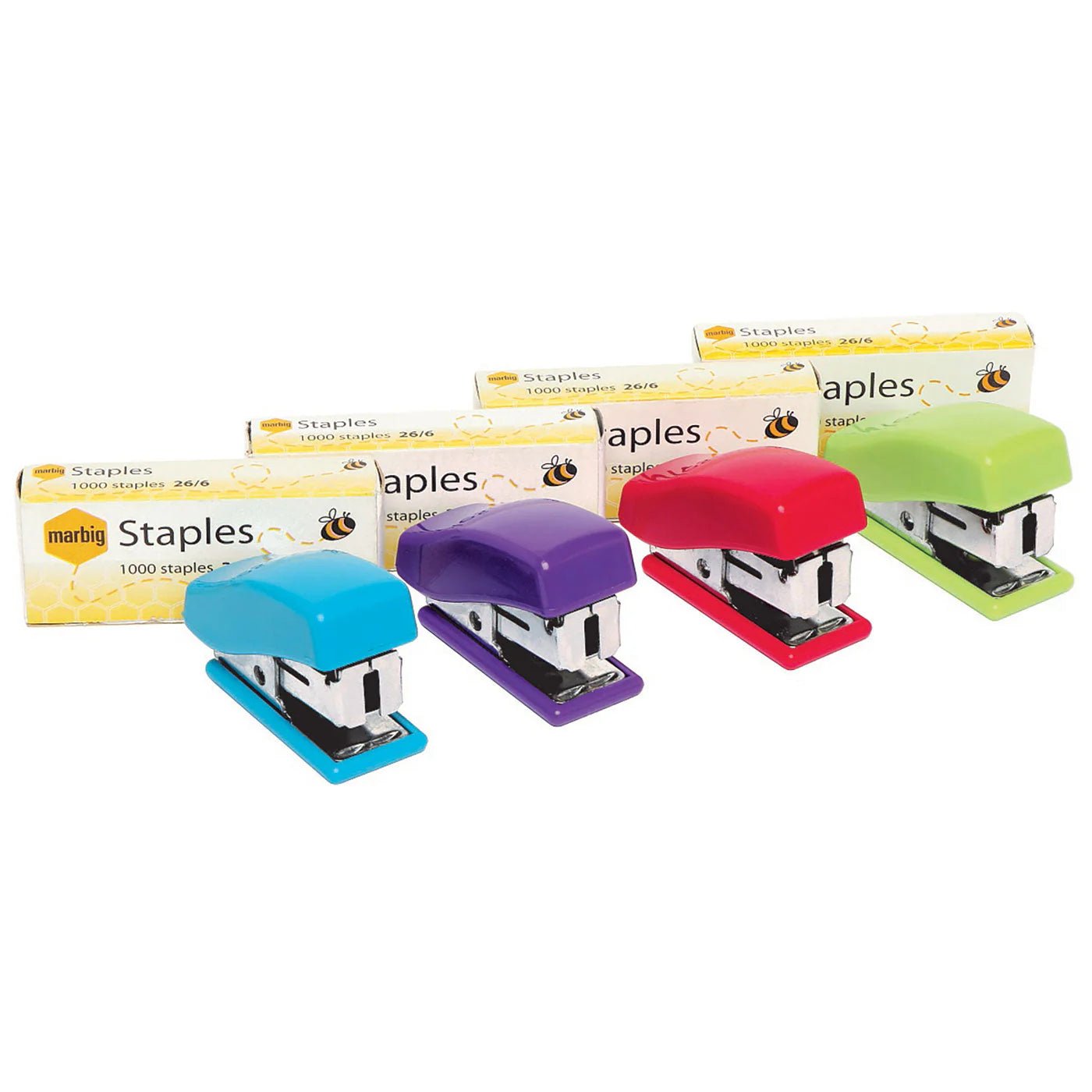 Stapler Mini 26/6 Assorted Col