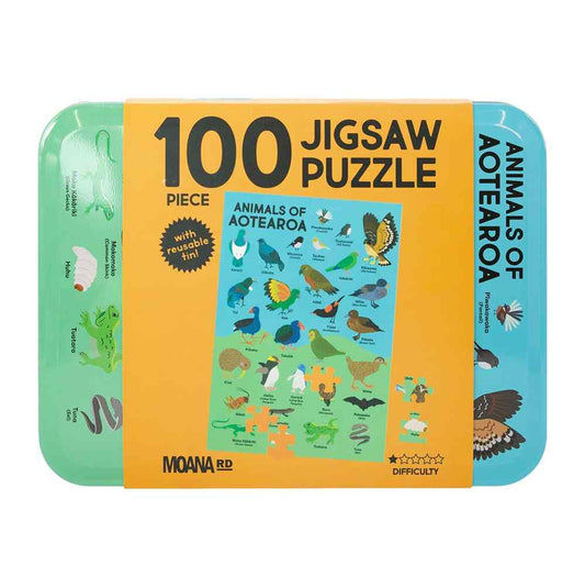 Moana Road 100 Piece Puzzle Tin Animals of Aotearoa