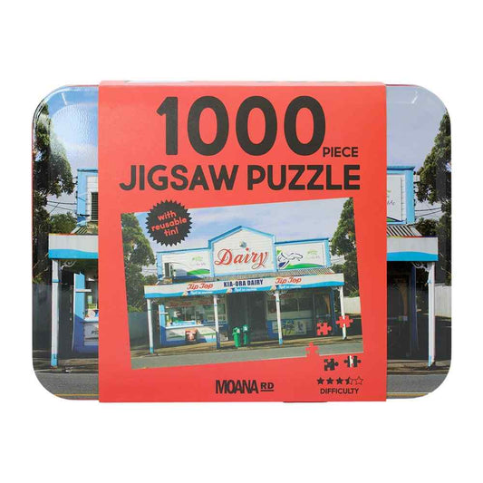 Moana Road 1000 Piece Puzzle Tin Kia-Ora Dairy