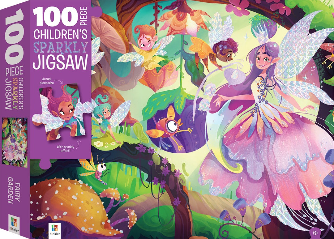 100-Piece Children's Sparkly Jigsaw Fairy Garden