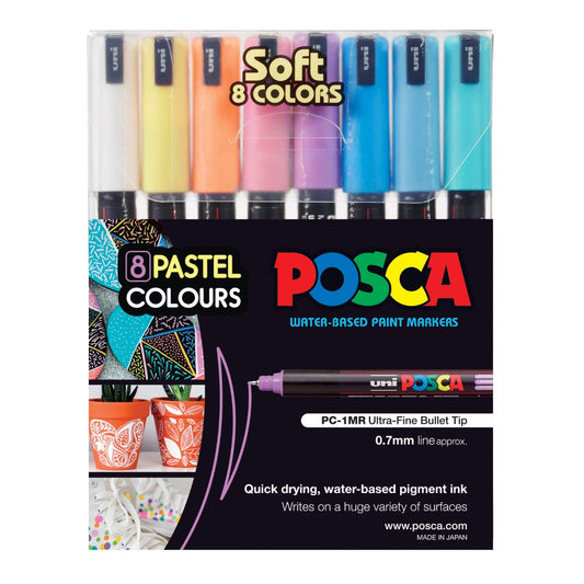 Posca Markers  8 Pastel Colours PC-1M