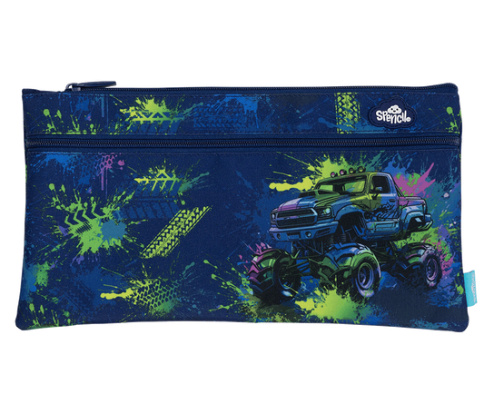 Pencil Twin Zip Pencil Case - Mega Wheels