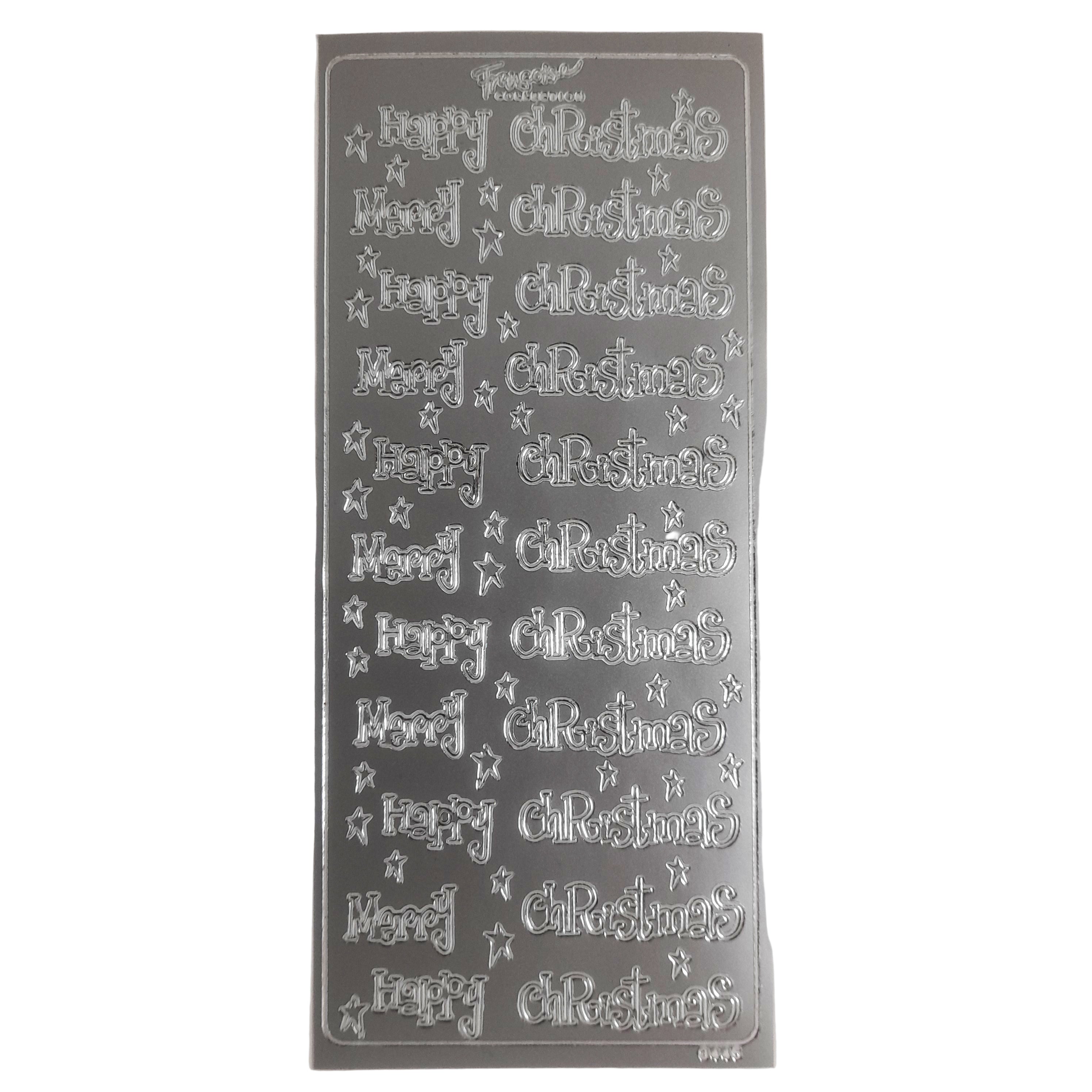 H & M Christmas Silver Stickers #Pc3445S – PaperTree