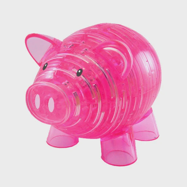Crystal Puzzle - Pink Piggy Bank