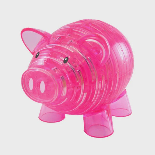 Crystal Puzzle - Pink Piggy Bank
