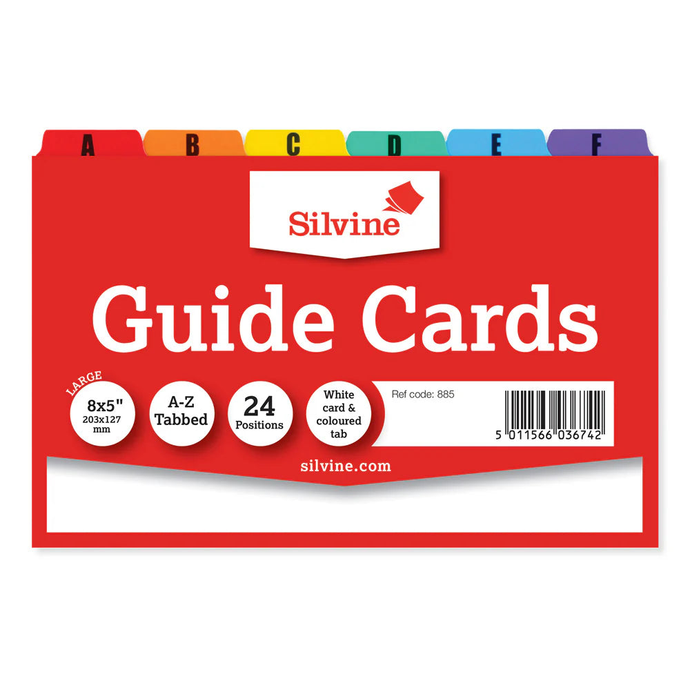 Silvine Guide Cards 8X5 Az