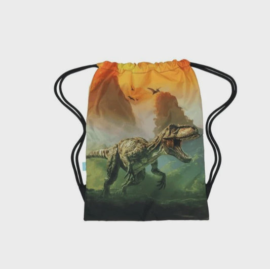 Spencil Big Drawstring Bag - Jurassic Kingdom