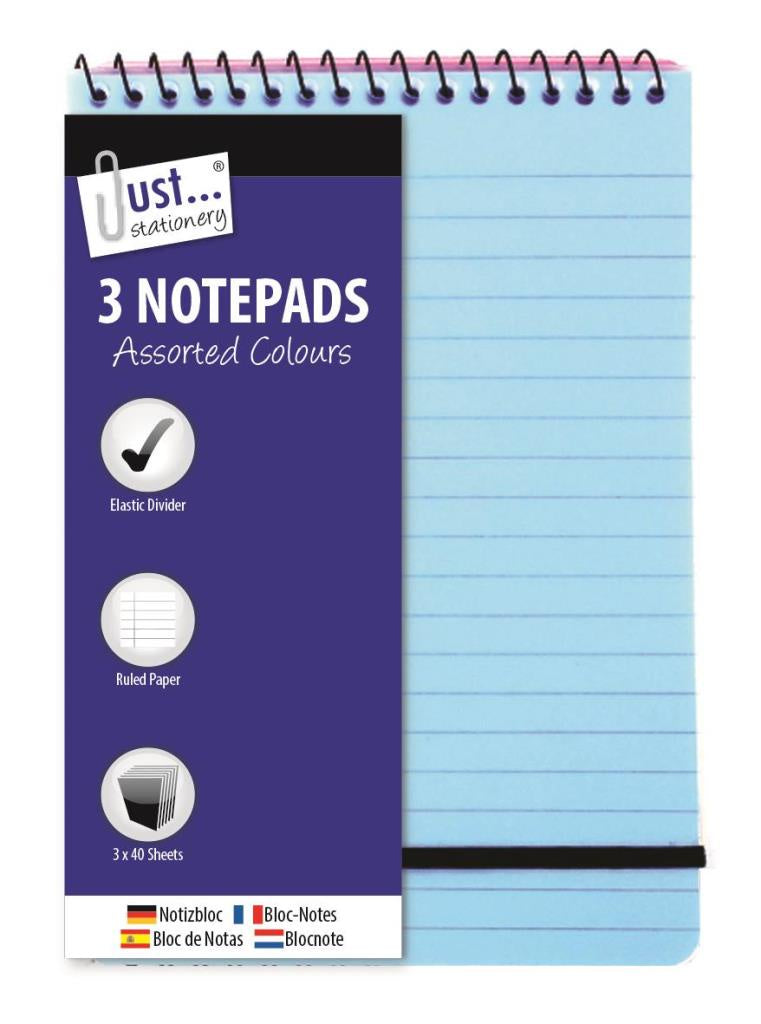 3 Neon PP Cover Notebooks 100 X 150mm