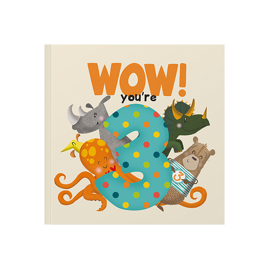 WOW! You're 3 Birthday Card Book