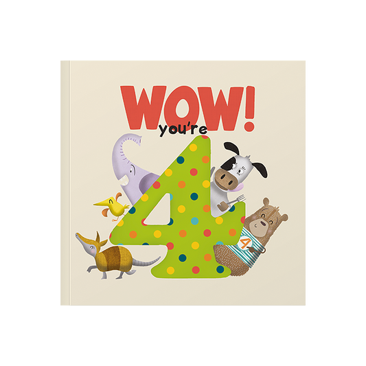 WOW! You're 4 Birthday Card Book