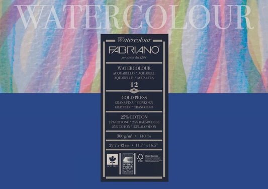 Fabriano Studio W/C 300gsm C/P A3 12 Sheets