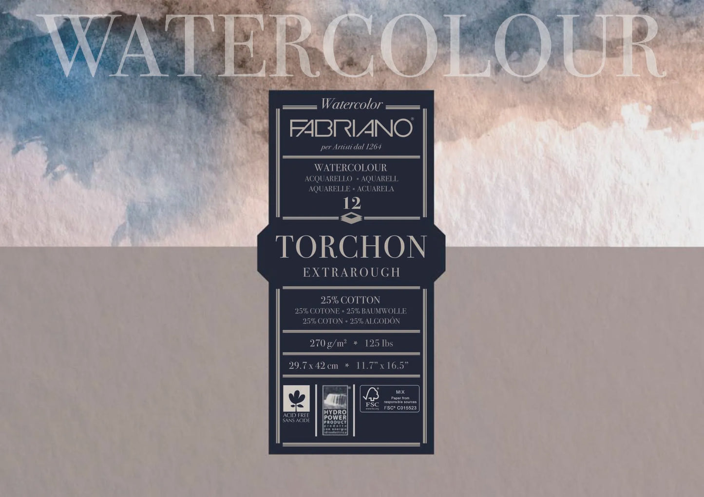 Fabriano Studio W/C 270gsm Rough A3 12 Sheets