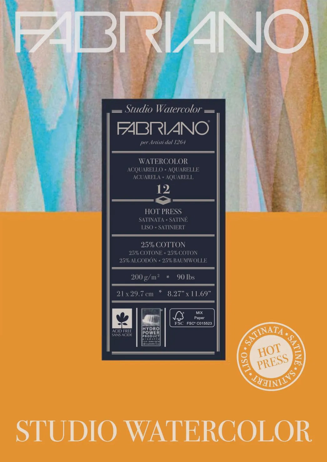 Fabriano Studio W/C 200gsm C/P A4 12Sheets