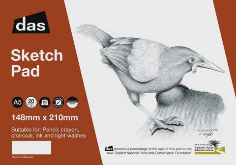 Das Sketch Pad Spiral  Perforated  A5 110gsm 20 Sheet