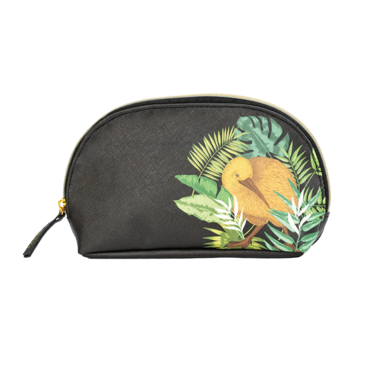Cosmetic Bag PU Kiwi Tropics Black